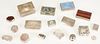 16 Silver Miniature Boxes, incl. English Sterling