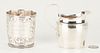 Coin Silver Creamer and Christmas Cup incl. Dumoutet