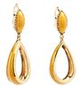 Pair 18K Gold Earrings, Marked Tiffany
