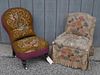 Two Upholstered Easy Chairs