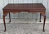 Queen Anne Style Mahogany Flat Top Writing Table