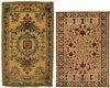 2 Persian Woven Velvet Textiles or Tapestries