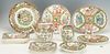 Nine (9) pieces of Chinese Rose Medallion Porcelain, incl. Pitcher & Plates