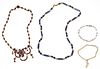 2 Ladies Gold Bracelets & 2 Necklaces