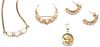 3-pc Set 14k Gold & Opal Jewelry & Sterling w/ Gold Coin Pendant