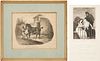 2 Prints: Gericault Horse Litho & Flameng After Goya