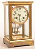 French Crystal Regulator Brass Carriage Clock.