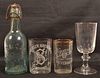 4 Pieces of Lancaster, PA Advertising Glassware.