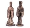 CHINESE CARVED WOODEN FIGURES