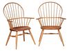 PAIR OF CONTEMPORARY WINSDSOR ARMCHAIRS BY J. BROWN, LINCOLNVILLE, MAINE