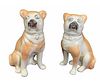 PAIR OF 19th CENTURY STAFFORDSHIRE PORCELAIN DOGS
