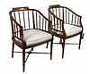 PAIR OF VINTAGE DREXEL FAUX BAMBOO ARMCHAIRS