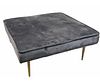 CONTEMPORARY GRAY UPHOLSTERED BENCH/OTTOMAN