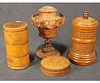 LOT OF FOUR 19th C. ENGLISH TREENWARE PIECES