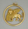 18K Yellow Gold Griffin Pendant.
