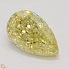 1.07 ct, Natural Fancy Intense Yellow Even Color, VS1, Pear cut Diamond (GIA Graded), Appraised Value: $24,400 