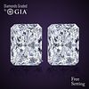 6.02 carat diamond pair Radiant cut Diamond GIA Graded 1) 3.01 ct, Color I, VS1 2) 3.01 ct, Color I, VS1 . Appraised Value: $230,200 