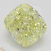 2.35 ct, Natural Fancy Yellow Even Color, VVS2, Cushion cut Diamond (GIA Graded), Appraised Value: $53,800 