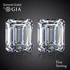 6.02 carat diamond pair Emerald cut Diamond GIA Graded 1) 3.01 ct, Color G, VVS1 2) 3.01 ct, Color G, VVS2 . Appraised Value: $355,500 