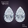 8.02 carat diamond pair Pear cut Diamond GIA Graded 1) 4.00 ct, Color D, VS2 2) 4.02 ct, Color D, VS2 . Appraised Value: $751,800 