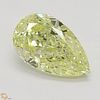 1.02 ct, Natural Fancy Yellow Even Color, IF, Pear cut Diamond (GIA Graded), Appraised Value: $22,100 