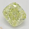1.53 ct, Natural Fancy Yellow Even Color, VVS2, Cushion cut Diamond (GIA Graded), Appraised Value: $22,400 