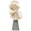 A. GENNAI ITALIA, SIGLO XIX BUSTO DE INFANTE Escultura en alabastro con base de mármol Detalles de conservación. Desgastes<R...