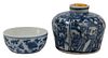 Chinese Blue and White Porcelain Jar and Cup