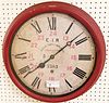 METAL FRAME WALL CLOCK ANGLO-SWISS WATCH CO BATTERY 23" DIAM