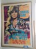 VINTAGE FRAMED MOVIE POSTER "THE GIRL OF THE WEST" 77" X 55"