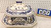 PORTUGUESE COVERED TUREEN 10"H X 13 1/2"W X 9 1/2"D W/ LINER 17" X 13"
