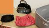 TUB PURSES BRAHMIN PINK LEATHER, DESMO ITALY LEATHER AND SAKS FIFTH AVE SATIN