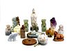 18 Chinese Hardstone Miniature Sculptures NEED measurements and condition