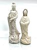 2 Chinese Blanc de Chine Guanyin Sculptures