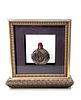 Chinese Vintage Metal Snuff Bottle in Frame
