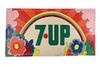 Original 7Up Sign Design by Peter Max c. 1970's
