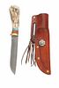 Bucky Blades Bozeman Montana Elk & Turquoise Knife