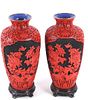 Cloisonne & Composite Chinese Vases c. 1960-70's