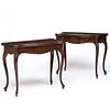 Pair of George III Mahogany Games Tables