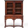 George IV Carved Mahogany Bookcase Cabinet