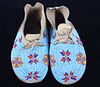 Sioux Fully Top Beaded Thick Sole Moccasins c.1960