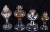 Glass Kerosene Fuel Lamp Collection c. 1810 -1915