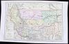 1886 Gaskell's Map of Montana, Wyoming, Utah