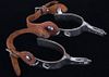 Double Strap 5 Star Rowel Bull Riding Spurs c 1960