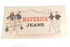 Vintage Maverick Jeans Advertising Canvas Banner
