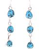 Navajo Sterling Silver & Turquoise Dangle Earring