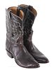 Tony Lama Lizard & Leather Vintage Cowboy Boots