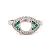 18k Diamond Emerald Mount Ring