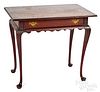 Bench made Queen Anne style walnut dressing table
