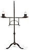 Wrought iron tabletop candlestand, probably 20th c